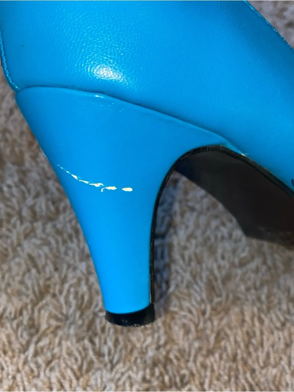 T.U.K. Comic Heels Womens Size 9 Teal Anime Emo Pop Art Graphic Cone Pumps